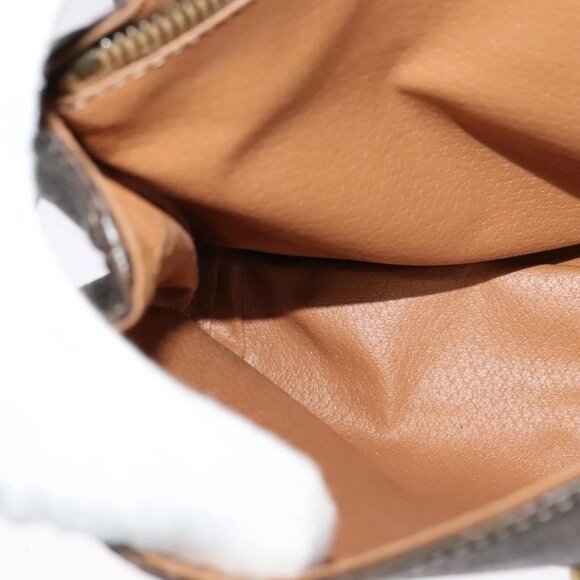 CELINE Macadam Canvas Shoulder Bag PVC Leather Brown Gold Auth sw675 - Picture 14 of 16